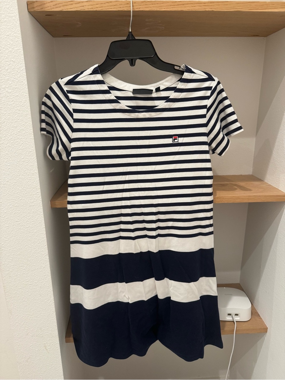 Fila - white and navy striped dress - Girl - Size XL - 175/92A -Pre-Owned